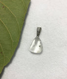 clear quartz tumble stone pendant