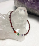Garnet bracelet with chakra
