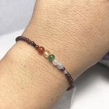 Garnet bracelet with chakra