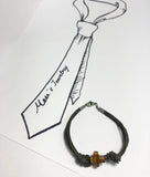 tiger's eye cross bracelet with cord