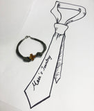 tiger's eye cross bracelet with cord