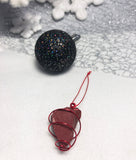 Red jasper rough Christmas Ornament