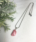 Rhodonite tumble stone pendant