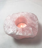 Rose quartz candleholder