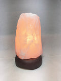 Rose quartz rough lamp