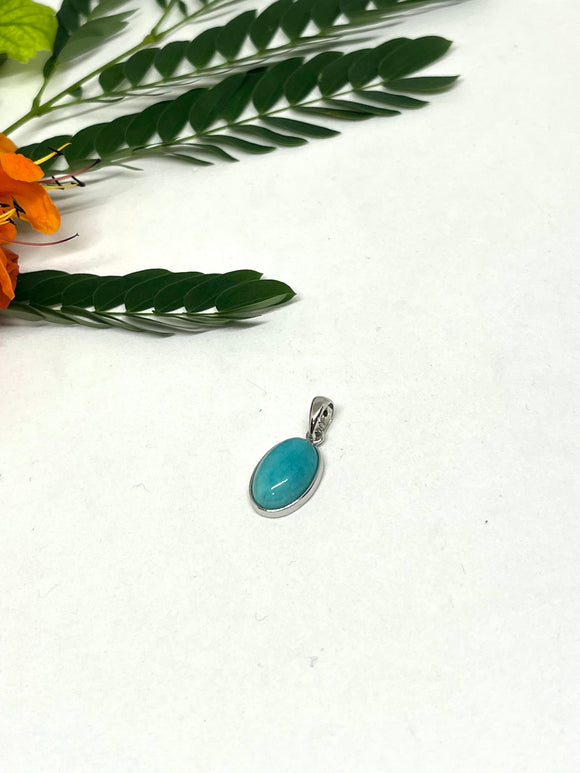 Amazonite oval pendant