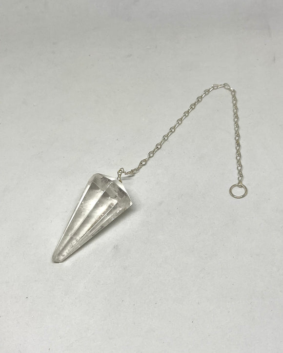 Clear quartz pendulum 