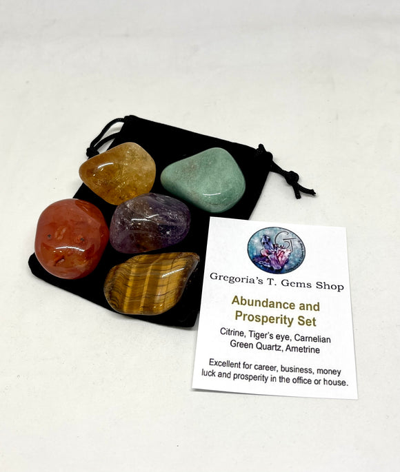 Abundance and prosperity Crystals set