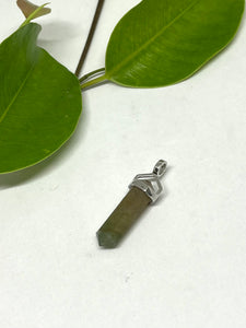 blood stone double point pendant