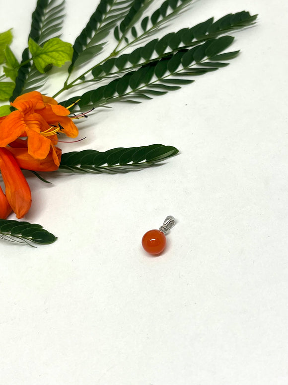 Carnelian pear pendant