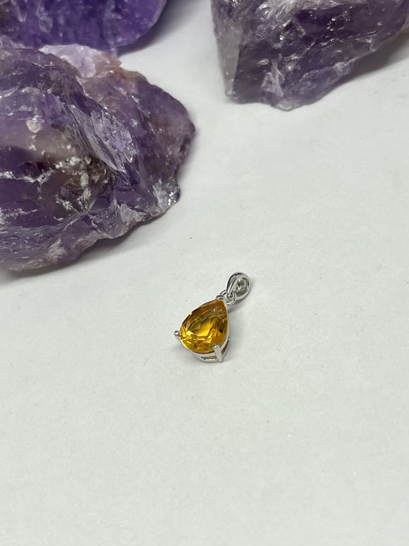 Citrine drop pendant