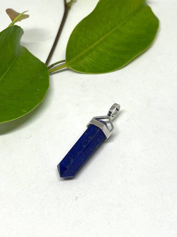 Lapis lazuli double point pendant 