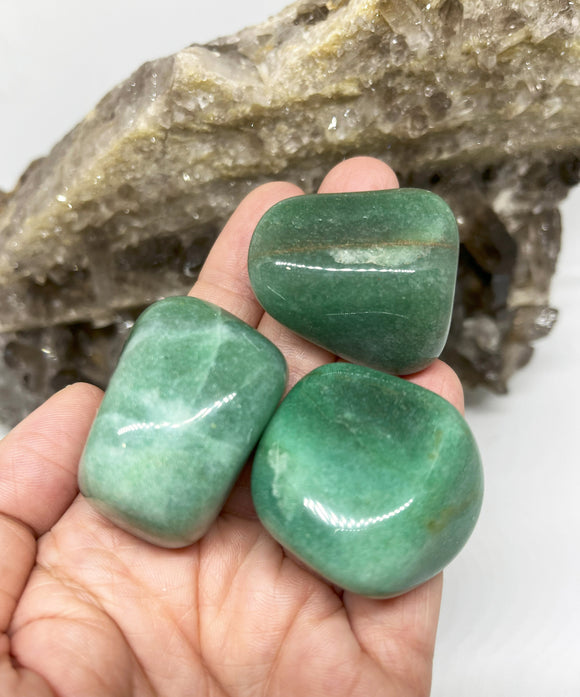 Green Quartz tumble stone