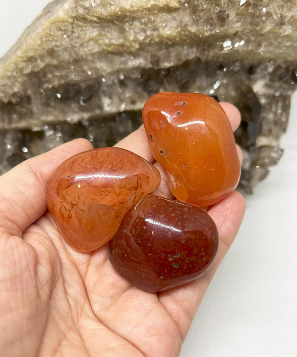 Carnelian tumble stone