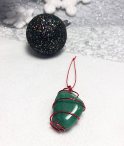 Aventurine tumble Christmas Ornament