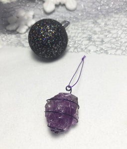 Amethyst rough Christmas Ornament