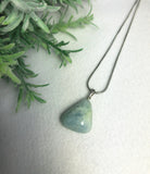 Aquamarine tumble stone pendant with Silver925