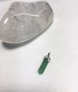 Green Aventurine double point pendant