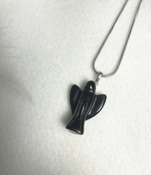 Obsidian Angel pendant 