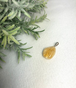 citrine tumble stone pendant