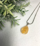 citrine tumble stone pendant