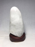 Milky quartz polished lamp