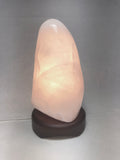 Milky quartz polished lamp