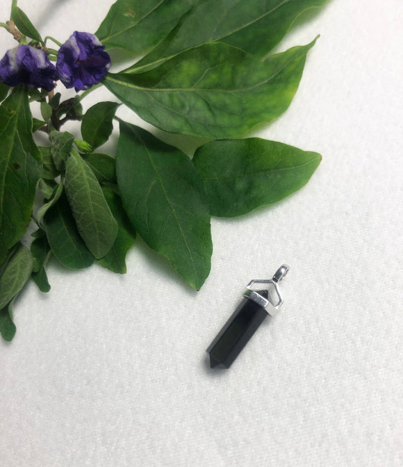 Black obsidian pendant
