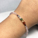 Rose quartz bracelet with Chakra