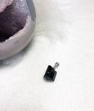 black tourmaline rough pendant