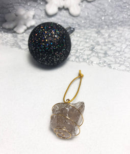 Smokey quartz rough Christmas Ornament