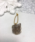 Smokey quartz rough Christmas Ornament