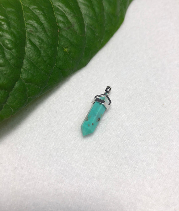 Turquoise double point pendant