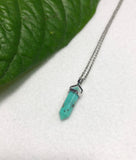 Turquoise double point pendant